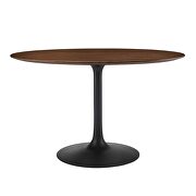 Round walnut dining table in black walnut by Modway additional picture 3