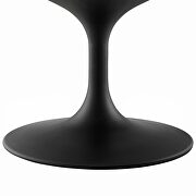Oval-shaped wood coffee table in black white by Modway additional picture 4