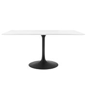 Rectangle wood dining table in black white by Modway additional picture 3