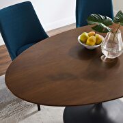 Oval walnut dining table in black walnut by Modway additional picture 2