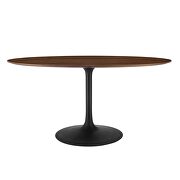 Oval walnut dining table in black walnut by Modway additional picture 3