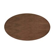 Oval walnut dining table in black walnut by Modway additional picture 6
