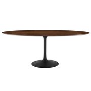Oval wood dining table in black walnut by Modway additional picture 3