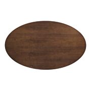 Oval wood dining table in black walnut by Modway additional picture 5