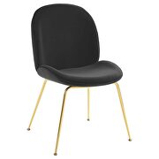 Gold stainless steel leg performance velvet dining chair in black by Modway additional picture 6