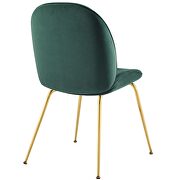 Gold stainless steel leg performance velvet dining chair in green by Modway additional picture 3