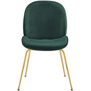 Gold stainless steel leg performance velvet dining chair in green additional photo 4 of 5