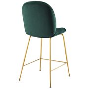 Gold stainless steel leg performance velvet counter stool in green by Modway additional picture 4