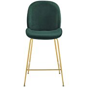 Gold stainless steel leg performance velvet counter stool in green by Modway additional picture 5