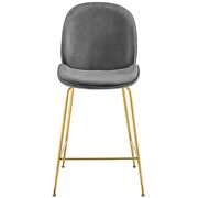 Gold stainless steel leg performance velvet counter stool in gray by Modway additional picture 5
