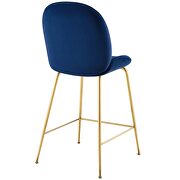 Gold stainless steel leg performance velvet counter stool in navy by Modway additional picture 4