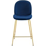 Gold stainless steel leg performance velvet counter stool in navy by Modway additional picture 5