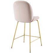 Gold stainless steel leg performance velvet counter stool in pink by Modway additional picture 4