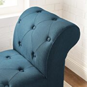 Button tufted accent upholstered fabric bench in blue by Modway additional picture 2