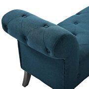 Button tufted accent upholstered fabric bench in blue by Modway additional picture 3