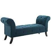 Button tufted accent upholstered fabric bench in blue by Modway additional picture 6