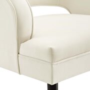 Button tufted open back performance velvet armchair in ivory by Modway additional picture 3