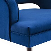 Button tufted open back performance velvet armchair in navy by Modway additional picture 3