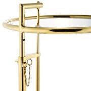 Stainless steel end table in gold by Modway additional picture 3