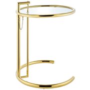 Stainless steel end table in gold by Modway additional picture 4