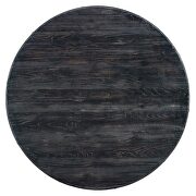 Round wood top dining table in black gold additional photo 4 of 3