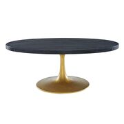 Wood top coffee table in black gold by Modway additional picture 2