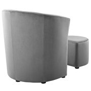 Performance velvet arm chair and ottoman set in gray by Modway additional picture 4
