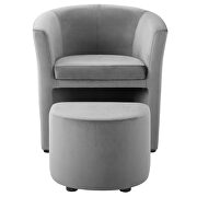 Performance velvet arm chair and ottoman set in gray by Modway additional picture 5