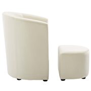 Performance velvet arm chair and ottoman set in ivory by Modway additional picture 4