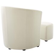 Performance velvet arm chair and ottoman set in ivory by Modway additional picture 5
