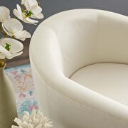 Performance velvet arm chair and ottoman set in ivory by Modway additional picture 7
