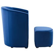 Performance velvet arm chair and ottoman set in navy by Modway additional picture 4