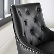 Tufted button swivel faux leather office chair in black by Modway additional picture 2