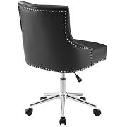 Tufted button swivel faux leather office chair in black by Modway additional picture 5