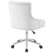 Tufted button swivel faux leather office chair in white by Modway additional picture 5