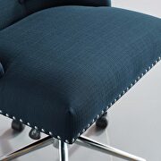 Tufted button swivel upholstered fabric office chair in azure by Modway additional picture 2