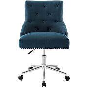 Tufted button swivel upholstered fabric office chair in azure by Modway additional picture 4