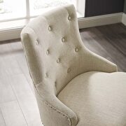 Tufted button swivel upholstered fabric office chair in beige by Modway additional picture 2
