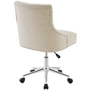 Tufted button swivel upholstered fabric office chair in beige by Modway additional picture 5