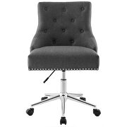 Tufted button swivel upholstered fabric office chair in gray by Modway additional picture 4