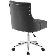 Tufted button swivel upholstered fabric office chair in gray by Modway additional picture 5