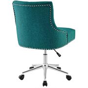 Tufted button swivel upholstered fabric office chair in teal by Modway additional picture 5