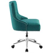 Tufted button swivel upholstered fabric office chair in teal by Modway additional picture 6