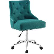 Tufted button swivel upholstered fabric office chair in teal by Modway additional picture 7