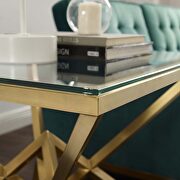 Metal stainless steel side table in gold by Modway additional picture 2