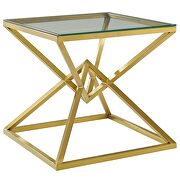 Metal stainless steel side table in gold by Modway additional picture 3