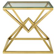 Metal stainless steel side table in gold by Modway additional picture 4