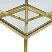 Brushed gold metal stainless steel coffee table in gold by Modway additional picture 4