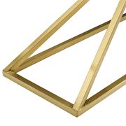 Brushed gold metal stainless steel console table in gold additional photo 5 of 5