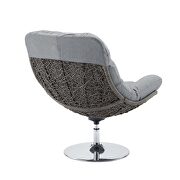 Wicker rattan outdoor patio swivel lounge chair in light gray/ gray by Modway additional picture 4